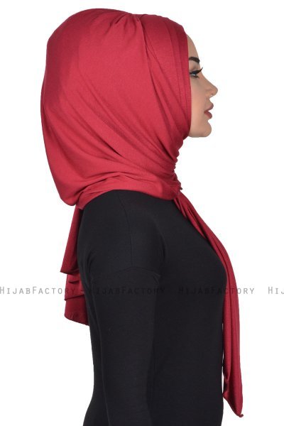 Tamara - Hijab Cotone Pratico Bordò