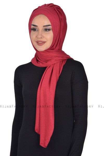 Tamara - Hijab Cotone Pratico Bordò