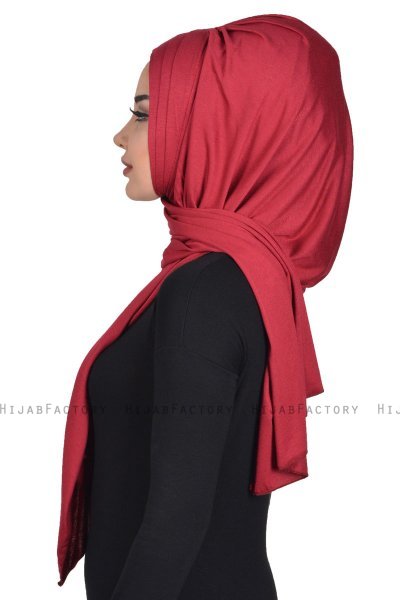 Tamara - Hijab Cotone Pratico Bordò
