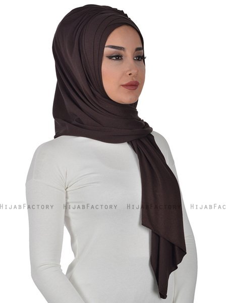 Tamara - Hijab Cotone Pratico Marrone