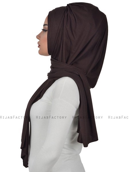 Tamara - Hijab Cotone Pratico Marrone