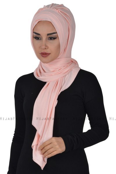 Tamara - Hijab Cotone Pratico Rosa Antico