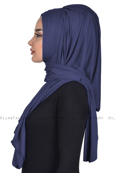 Tamara - Hijab Cotone Pratico Blu Navy