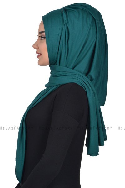Tamara - Hijab Cotone Pratico Verde Scuro