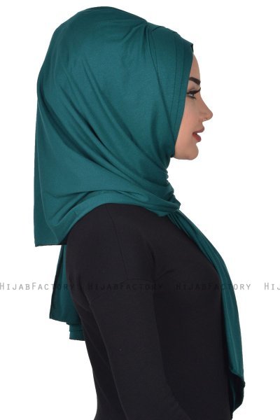 Tamara - Hijab Cotone Pratico Verde Scuro