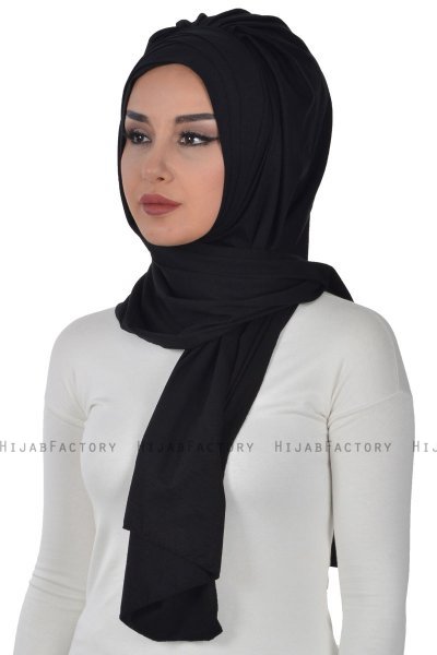 Tamara - Hijab Cotone Pratico Nero