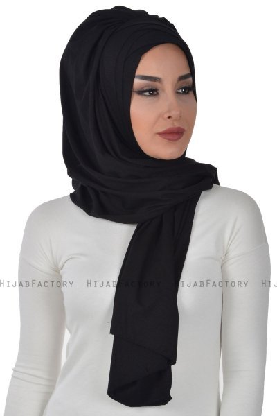 Tamara - Hijab Cotone Pratico Nero