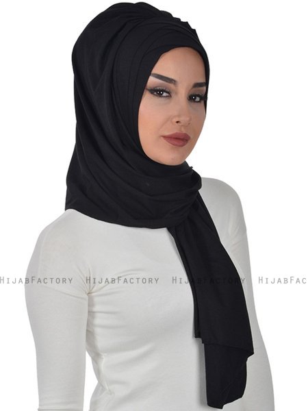 Tamara - Hijab Cotone Pratico Nero