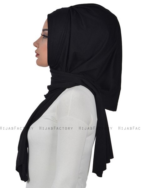 Tamara - Hijab Cotone Pratico Nero