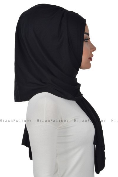 Tamara - Hijab Cotone Pratico Nero