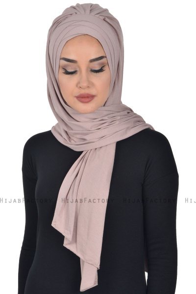Tamara - Hijab Cotone Pratico Taupe