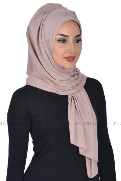 Tamara - Hijab Cotone Pratico Taupe