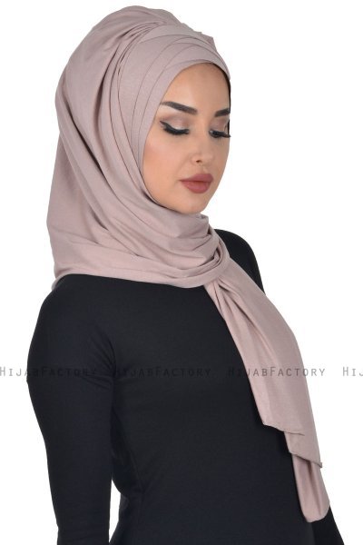 Tamara - Hijab Cotone Pratico Taupe