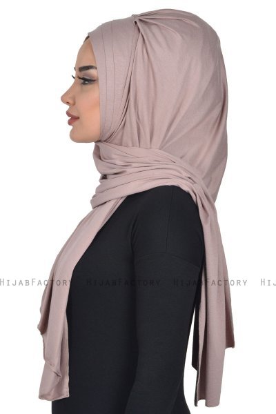 Tamara - Hijab Cotone Pratico Taupe