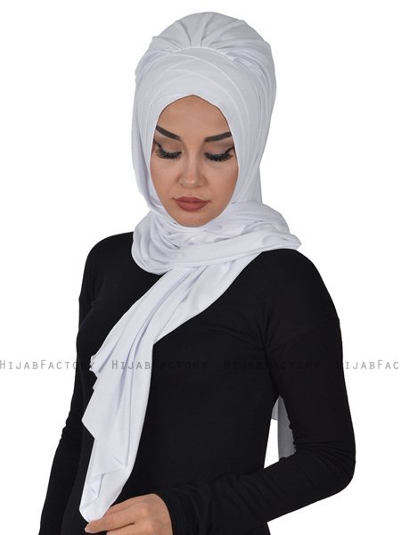 Tamara - Hijab Cotone Pratico Bianca