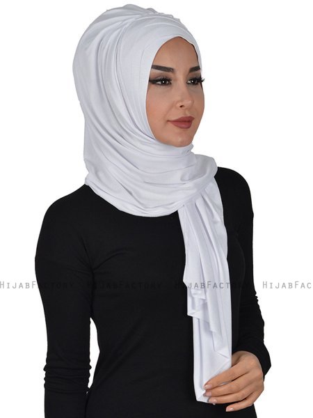 Tamara - Hijab Cotone Pratico Bianca