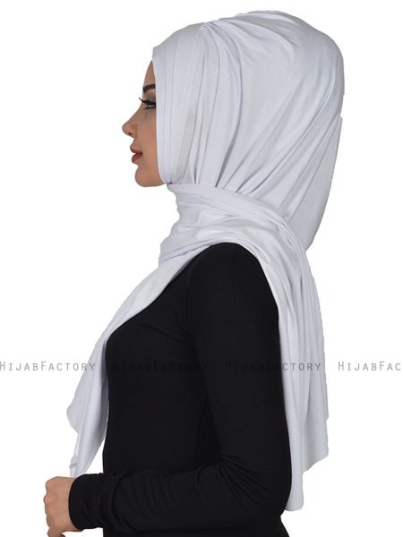 Tamara - Hijab Cotone Pratico Bianca