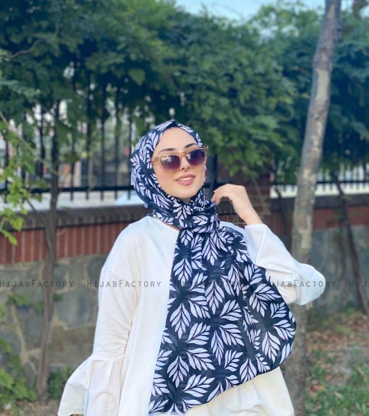 Tanaz - Hijab Fantasia Di Cotone Nero