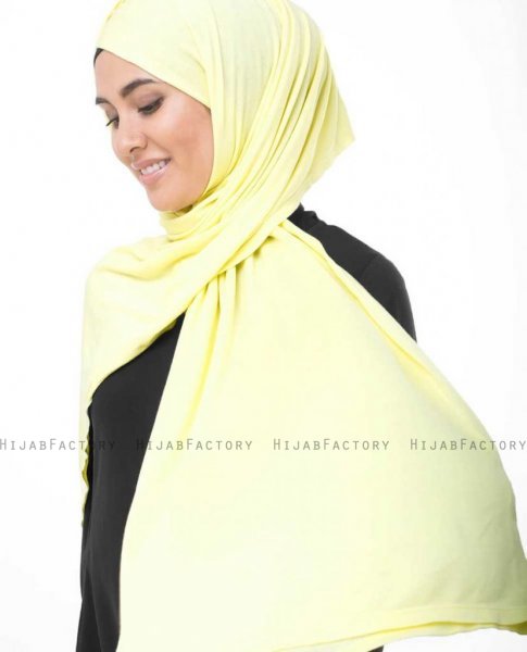 Tender Yellow Ljusgul Viskos Jersey Hijab InEssence 5VA53c