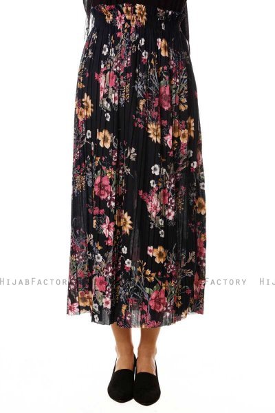 Yamina - Gonna A Fiori Blu Navy - Burun