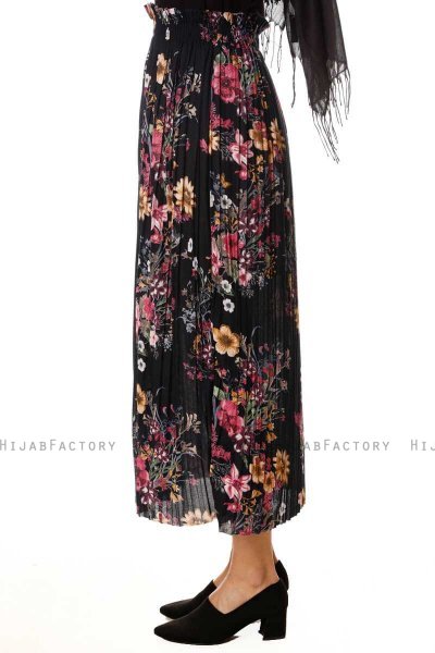 Yamina - Gonna A Fiori Blu Navy - Burun