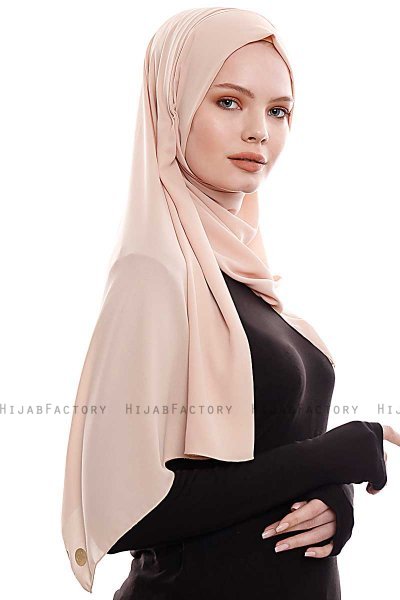 Yara - Hijab Crepe Pratico One Piece Beige
