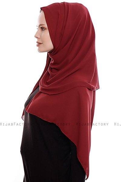 Yara - Hijab Crepe Pratico One Piece Bordò