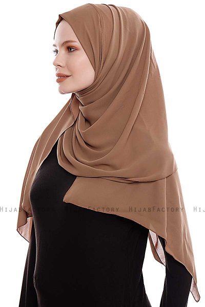 Yara - Hijab Crepe Pratico One Piece Marrone