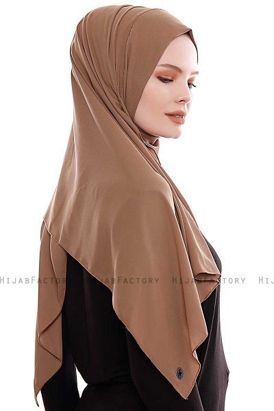 Yara - Hijab Crepe Pratico One Piece Marrone