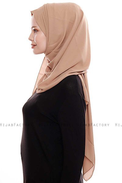 Yara - Hijab Crepe Pratico One Piece Camel
