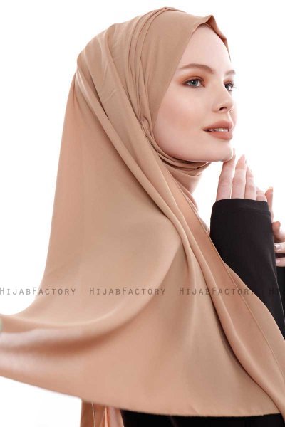 Yara - Hijab Crepe Pratico One Piece Camel