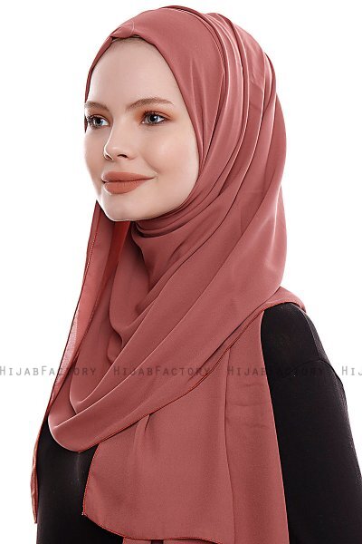 Yara - Hijab Crepe Pratico One Piece Clay