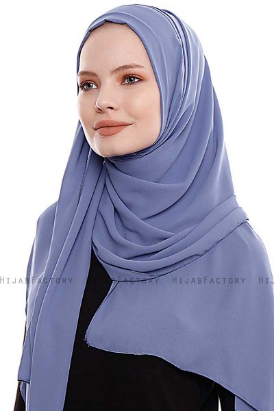 Yara - Hijab Crepe Pratico One Piece Indaco