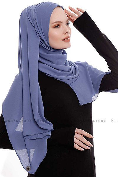 Yara - Hijab Crepe Pratico One Piece Indaco