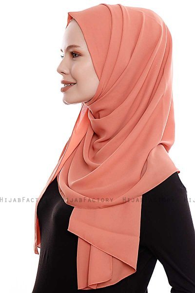 Yara - Hijab Crepe Pratico One Piece Salmone