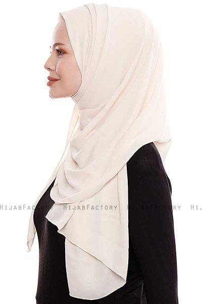 Yara - Hijab Crepe Pratico One Piece Beige Chiaro