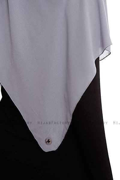 Yara - Hijab Crepe Pratico One Piece Grigio Scuro