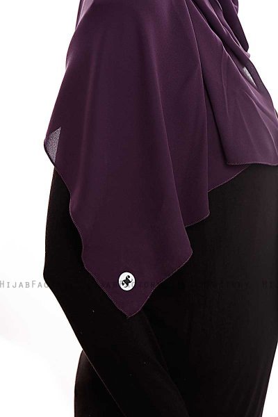 Yara - Hijab Crepe Pratico One Piece Viola Scuro