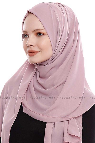 Yara - Hijab Crepe Pratico One Piece Rosa Scuro