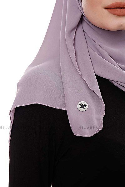 Yara - Hijab Crepe Pratico One Piece Grigio Pietra