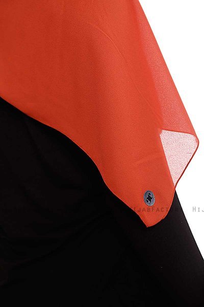 Yara - Hijab Crepe Pratico One Piece Rosso Mattone