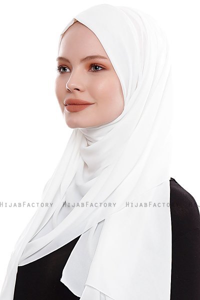 Yara - Hijab Crepe Pratico One Piece Bianca