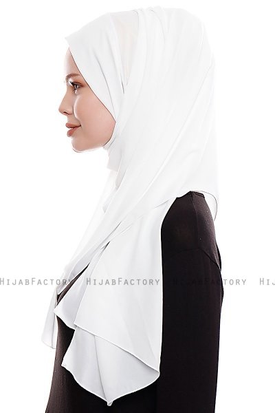 Yara - Hijab Crepe Pratico One Piece Bianca