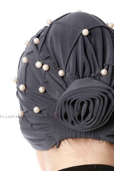 Yaren - Turbante Crepe Chiffon Antracite - Sehr-i Sal