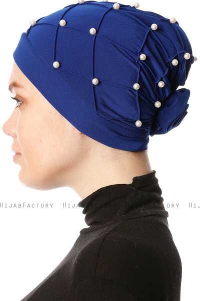 Yaren - Turbante Crepe Chiffon Blu - Sehr-i Sal