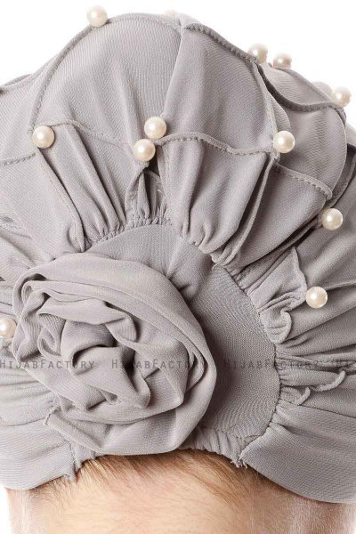 Yaren - Turbante Crepe Chiffon Grigio - Sehr-i Sal