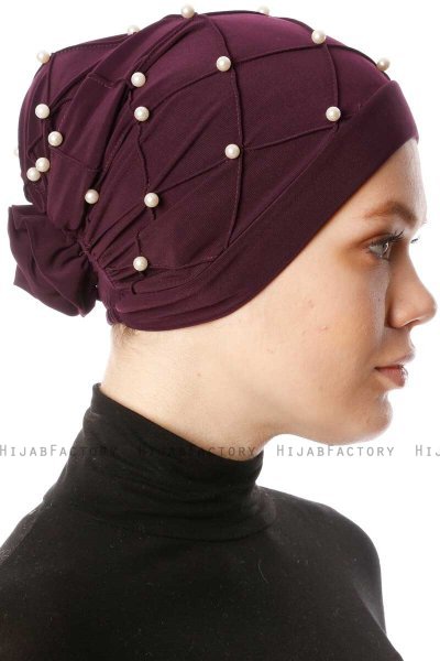 Yaren - Turbante Crepe Chiffon Viola - Sehr-i Sal
