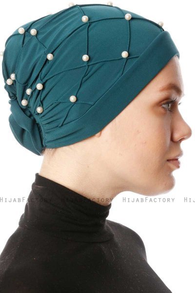 Yaren - Turbante Crepe Chiffon Verde Scuro - Sehr-i Sal