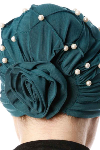 Yaren - Turbante Crepe Chiffon Verde Scuro - Sehr-i Sal