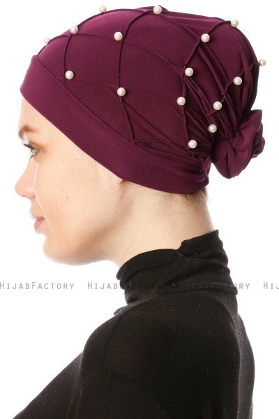 Yaren - Turbante Crepe Chiffon Prugna - Sehr-i Sal